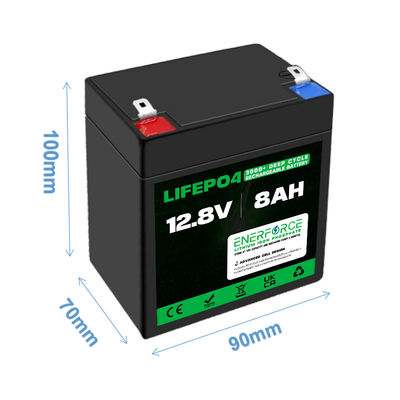 재충전 가능한 12V 8Ah LiFePO4 배터리 LFP 태양광 조명 전력