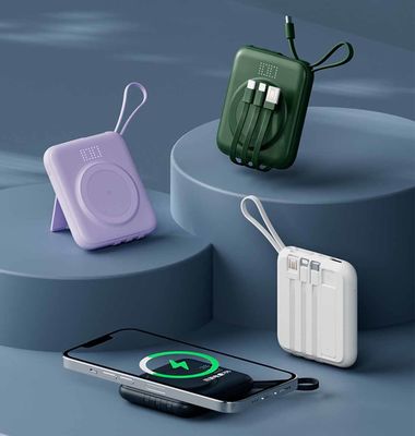 컴팩트 무선 모바일 파워뱅크 15000mAh 20000mAh OEM LED 디스플레이