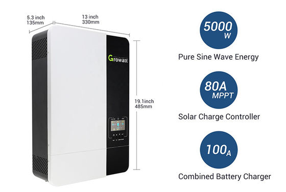 5kVA 5kW 태양 전지 패널 시스템을 위한 Growatt SPF3500ES SPF5000ES 48V 오프 그리드 태양 전지 인버터