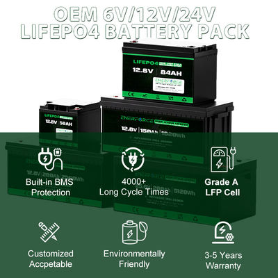 12.8V 100Ah LiFePO4 배터리 Enerforce OEM 태양광 및 백업 시스템에 대한 긴 수명